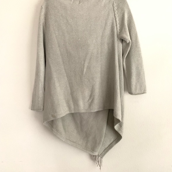 Pure Handknit Draped Metallic Knit Cardigan - Picture 7 of 8